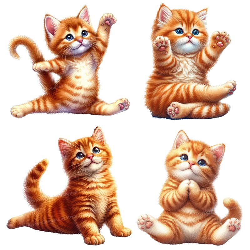 Kitchen Appliances Design - Yoga Cat Wall Sticker adesivi rimovibili