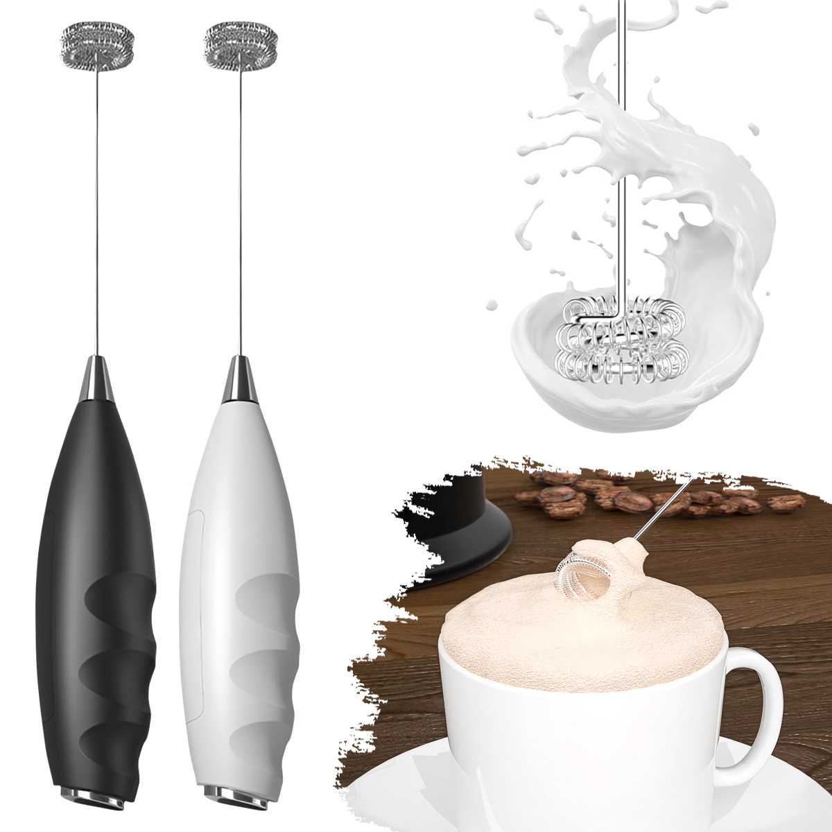 Kitchen Appliances Germany - Montalatte Elettrico per Caffè, Frullino Elettrico