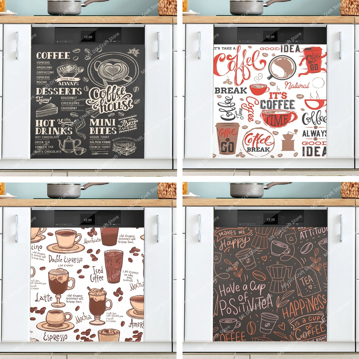 Retro Coffee Topics Cafe Desig - Kitchen Appliances Pictures recensione e prezzo